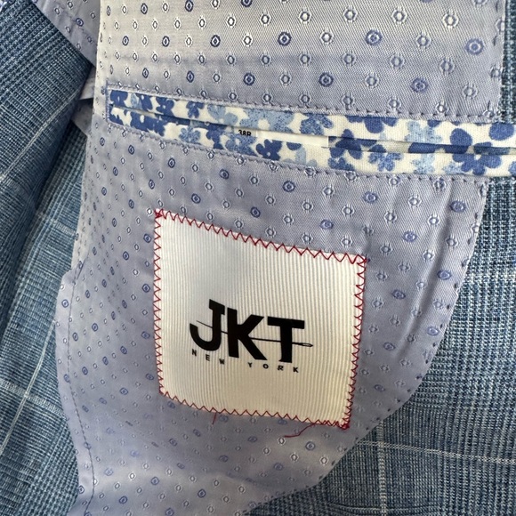 Blue Sport Coat with Classic Notched Lapel - Picture 6 of 10